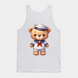 Cute Sailor Bear Kawaii Tank Top